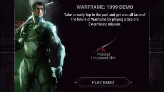 Warframe 1999 Demo & Protokol Longsword Skin | Warframe