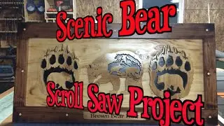 Scroll saw Project:  Making a scenic bear picture
