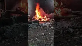 api membakar kayu, suara api