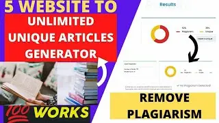 100% Free Unique Article Generator Online || Unique Article Kaise Likhe? || How To Remove Plagiarism