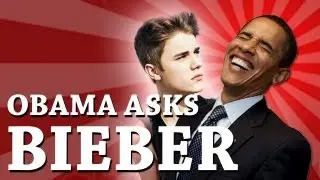 Barack Obama Asking Justin Bieber A Question