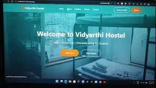 Hostel management system using html css javascript php mysql 