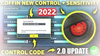 🚀Coffin🔥 4 finger full gyro sensitivity and control code bgmi pubg mobile zero recoil
