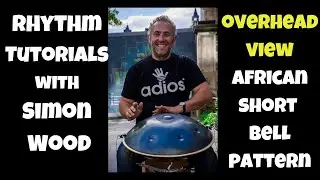 How to play the African Short Bell Pattern/ Afro-Cuban in 12/8  Part 4 - Overhead View