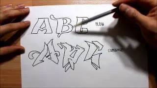 How to draw Graffiti Letters STEP BY STEP | Graphics Graffiti and Illustration - drawing tutorial