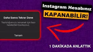 İnstagram Topluluğumuzu Korumak İçin Hatası Çözümü - 1 Dakikada!