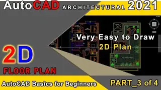 How to draw 2d floor plan | AutoCAD tutorial Part3/4 | AutoCAD basics