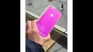 Цветное защитное стекло для iphone 5/5s/6/6s розовое