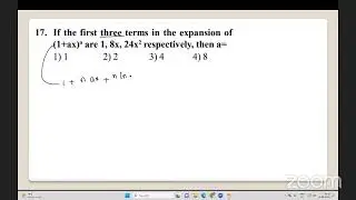 MCQs from Binomial Theorem