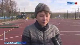 Мамадыш районының Югары Ушма авылында спорт мәйданчыгы төзиләр