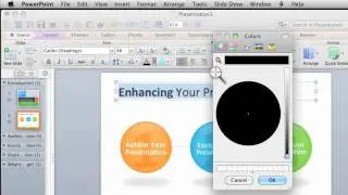Apply a color with the color picker