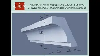 КАК ПОДСЧИТАТЬ ПЛОЩАДЬ ПОВЕРХНОСТИ , ОБЪЁМ ОБЪЕКТА   И ПРОСТАВИТЬ РАЗМЕРЫ В 3dMAX