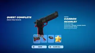 FORTNITE QUEST COMPLETE REBOOT RALLY CARBON SCARLET WRAP,SCARLET LONGBOARD GLIDER,REMIX BRELLAGLIDER