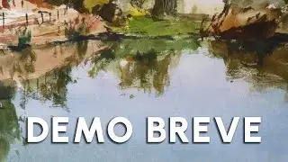Iniciación en ACUARELA. Demo breve | Río por Juan Lhara.