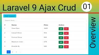Laravel 9 Ajax Crud With Live Search and Pagination in Bangla | Overview | P- 01