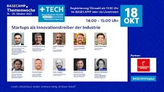 BASECAMP Themenwoche: Startups als Innovationstreiber der Industrie