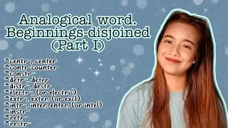 EPISODE 18: Analogical word. Beginnings-disjoined