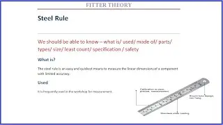 Steel Rule (Class-3) [what is/used/made of/parts/types/size/least count/specification/safety]