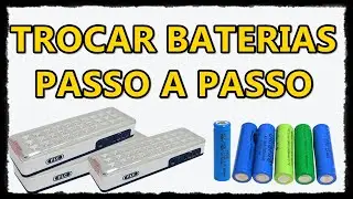 Como Trocar Bateria de Luminária - Luz de Emergência