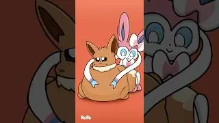 Chubby Eevee gets massaged by Sylveon 🎀 