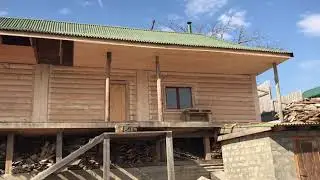 Очищение брусового дома от краски