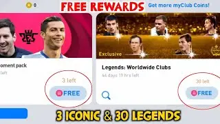 Free...!!!! | 3 Iconics & 30 Legends pack in Pes 2021 Mobile | Free Rewards 💥🔥