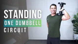 ONE Dumbbell Only! SWEATY Total Body Strength Training - Small Space & Apartment Workout