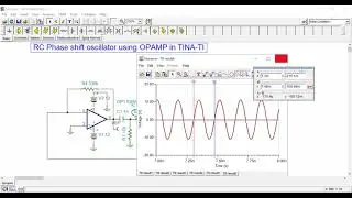 RC phase shift oscillator using OPAMP