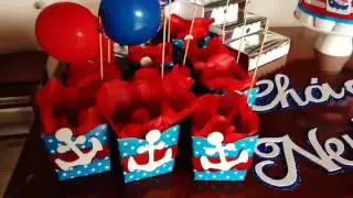 Itens de decoração para o tema Marinheiro.