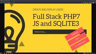 Full Stack with PHP JavaScript and SQLITE Part 1 of 2