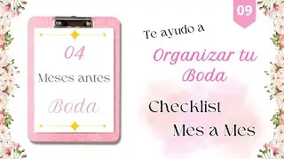 Organize your Wedding | Checklist Month by Month (04 Months Before)📑⏰