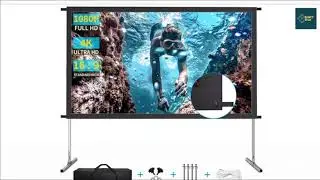 135 inch Projector Screen with stand Review