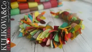 🍂🌿ОСЕННИЙ ОБОДОК ИЗ РЕПСОВЫХ ЛЕНТ🍁🍃 Nastya DoRo