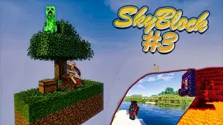 Майнкрафт Выживание На Парящем Острове | SkyBlock Без Модов #3 - Ферма Золота
