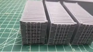 1pc HO Scale 1:87 40ft/20ft/10ft Shipping Container 40' Cargo Box Model