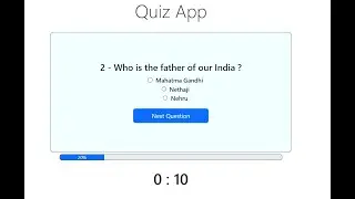 Quiz App with Timer in React JS | Context API | Bootstrap | TAMIL