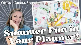 Summer Fun in Your Planner || Custom Planner Spreads || Planner Setup