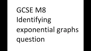 GCSE M8 Identifying exponential graphs question