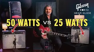 Cranking a 25-watt tube amp vs. 50-watt tube amp to see what's louder