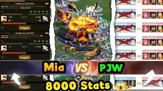 Mia Vs PJW 🔥 Epic Fight 😱 8000 stats ⭐ ZXW, DPK, PJW, nNW ::: Last Shelter Survival 