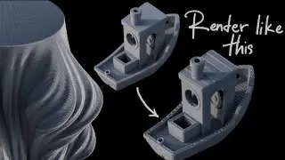 rendering with 3d printed look