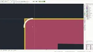 KiCad v5.99: keychain with rounded corners