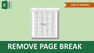 How To Remove A Page Break In Excel | Beginner Tutorial
