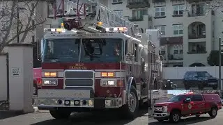 Milpitas Fire Dept. Truck 86 (Reserve) & Battalion 86 Responding