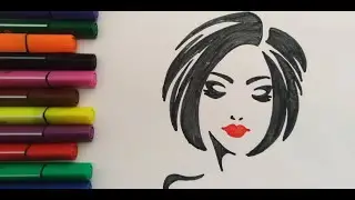 Qiz bola rasmini chizish 👧 | Oson rasm chizish