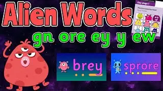 ALIEN WORDS PHASE 5: GN ORE EY Y EW 👽 PHONIC SCREEN PRACTISE 💚 Miss Ellis #alienwords