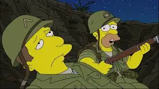 Los Simpson - Al Abuelo le cambia la voz en dos escenas