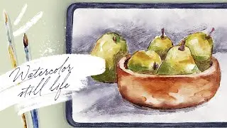 How to Paint Watercolor Still Life in Procreate - Easy Digital Tutorial on IPad