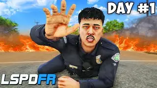 First Day as a Cop in GTA 5 - LSPDFR #001 | AI Immersive Dispatch | Grand Theft Auto V