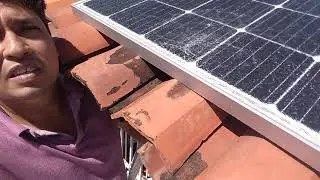 Placa solar com vidro quebrado, gera energia? Veja o Vídeo.